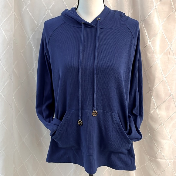 Michael Kors Blue Hoodie Sweatshirt - Picture 1 of 5